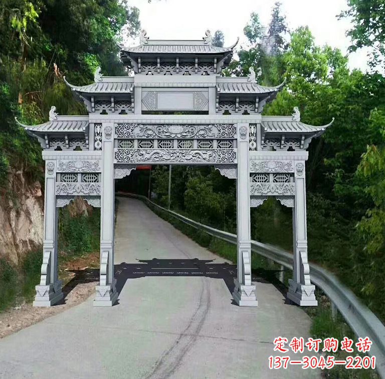 山西青石牌坊雕塑,演绎精致经典