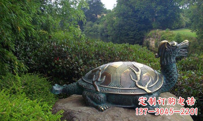 山西融合经典的青铜龙雕塑