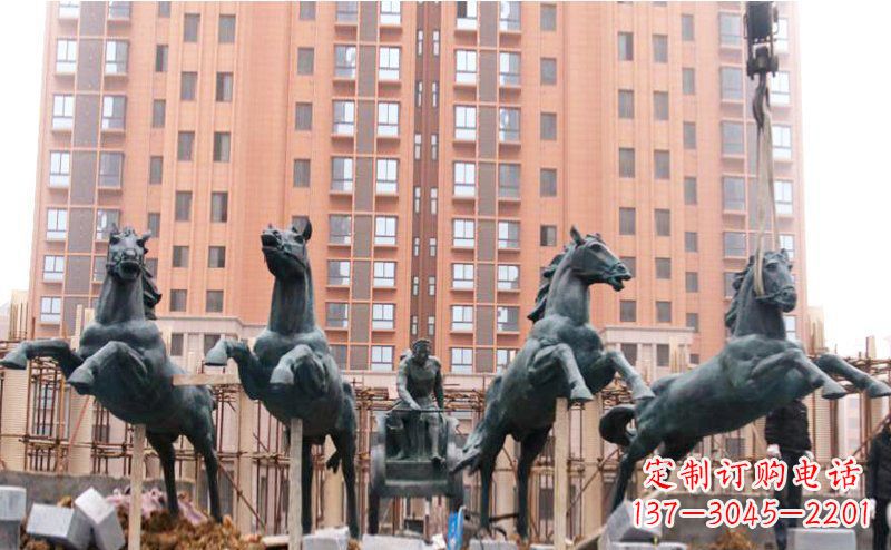山西青铜马拉车广场景观雕塑