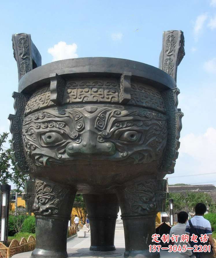 山西正宗青铜香炉三足铜鼎雕塑