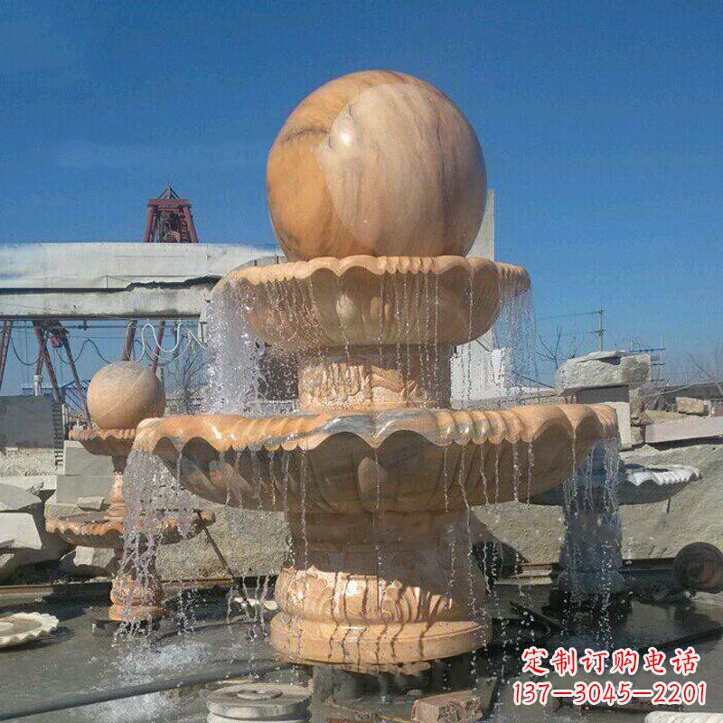 山西曲阳石雕风水球喷泉:给你家的空间带来最好的祝福