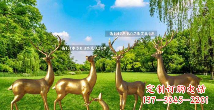 山西美轮美奂的鹿雕塑,是铜雕工艺在古典雕塑艺…