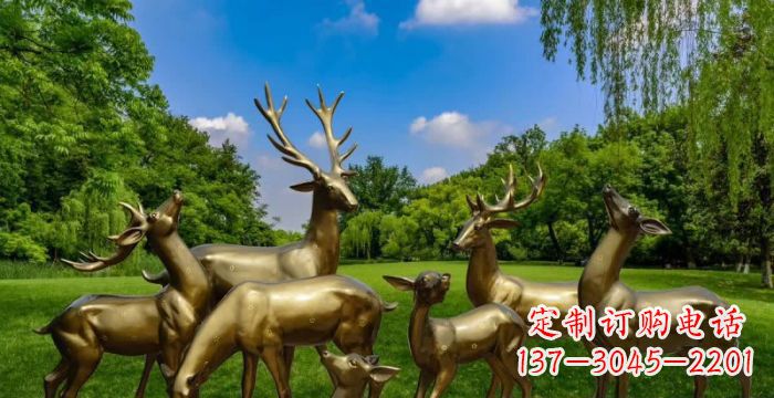 山西群雄逐鹿,高贵精美的鹿雕塑