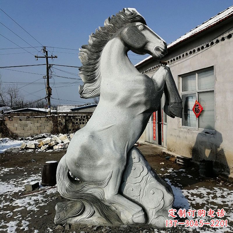 山西艺术品呈献——人立而起的马儿石雕