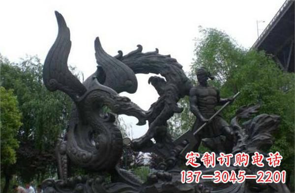 山西赛龙舟铜雕,青史留驰名!