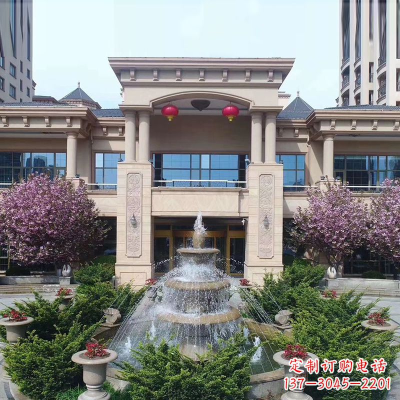 山西三层石喷泉雕塑