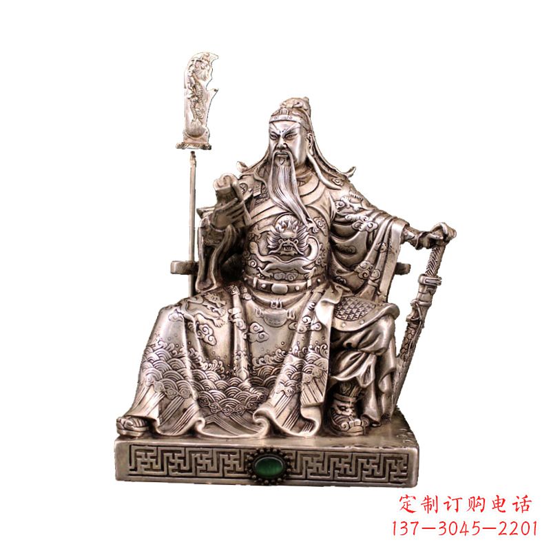 山西体现英雄风范的关公雕塑