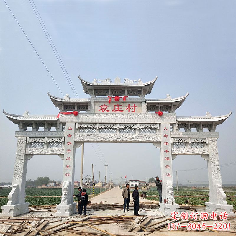 山西超精美牌坊雕塑,增添独特色彩