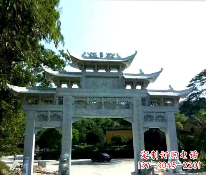 山西艺术般的精美大理石牌坊雕塑,为您的家增添高雅气质