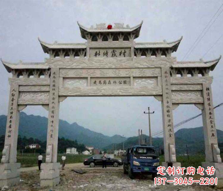 山西三门牌坊石雕：细节讲究处处把精雕细琢