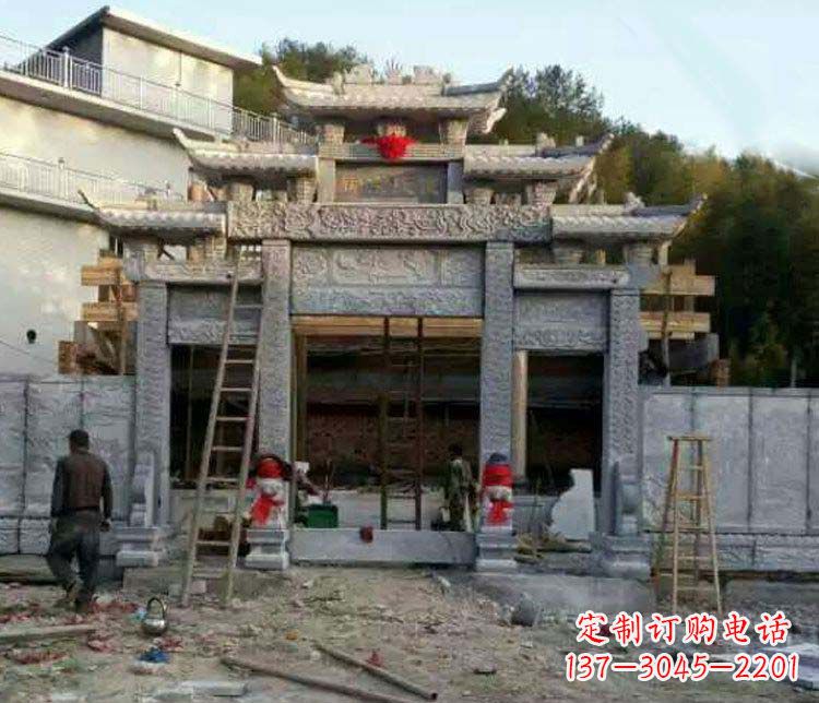 山西三门仿古石雕牌坊打造质感升级的精致建筑