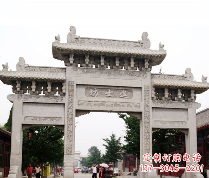 山西艺术匠心打造的石雕牌坊