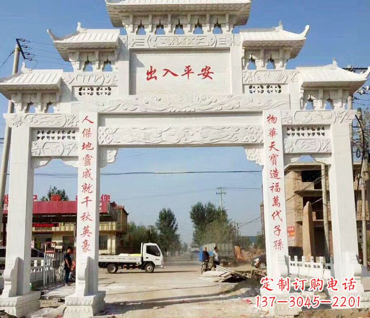山西三门石牌坊石雕艺术
