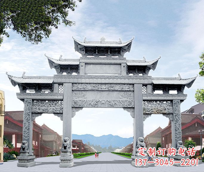 山西高品质牌坊石雕,为您量身定制
