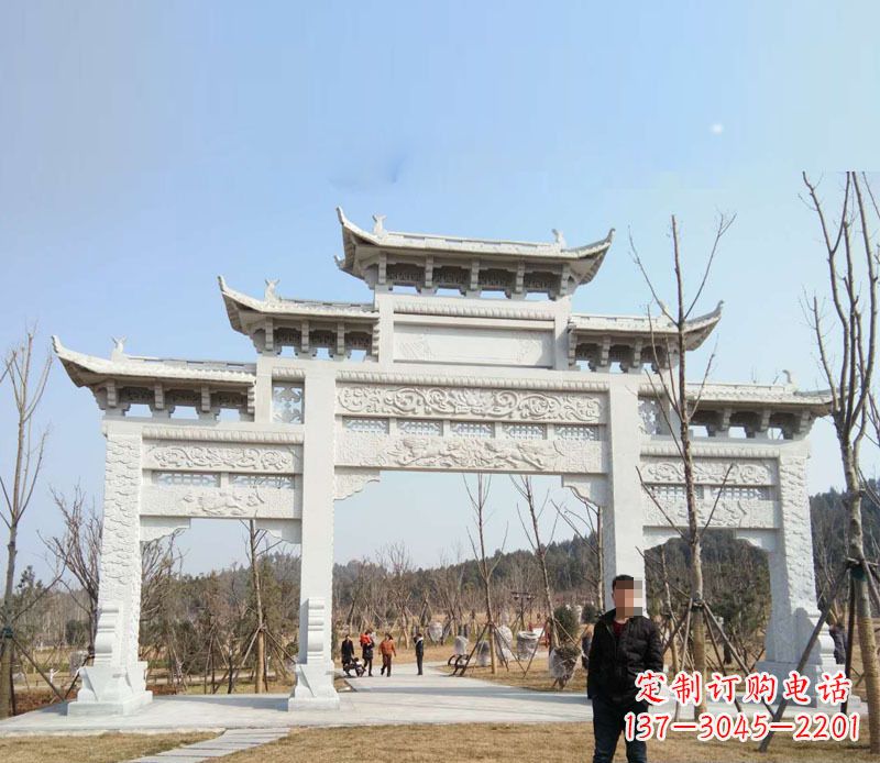 山西中领雕塑-牌坊石雕精美无比