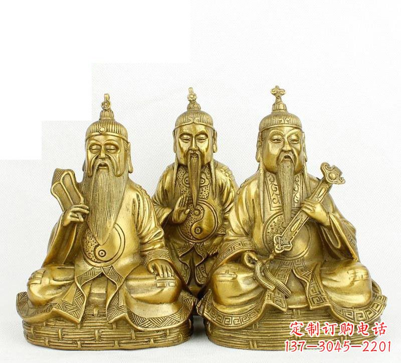 山西三清祖师神像铜雕,古典经典展现