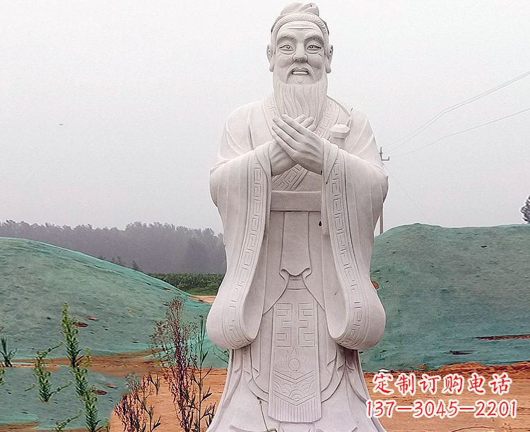 山西中领雕塑:精致雕刻的少海公园孔子雕像