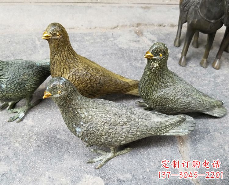 山西中领雕塑:少女与和平鸽的象征