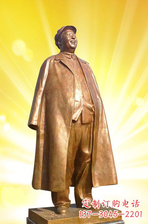 山西严格掌控:毛主席大衣装置雕塑