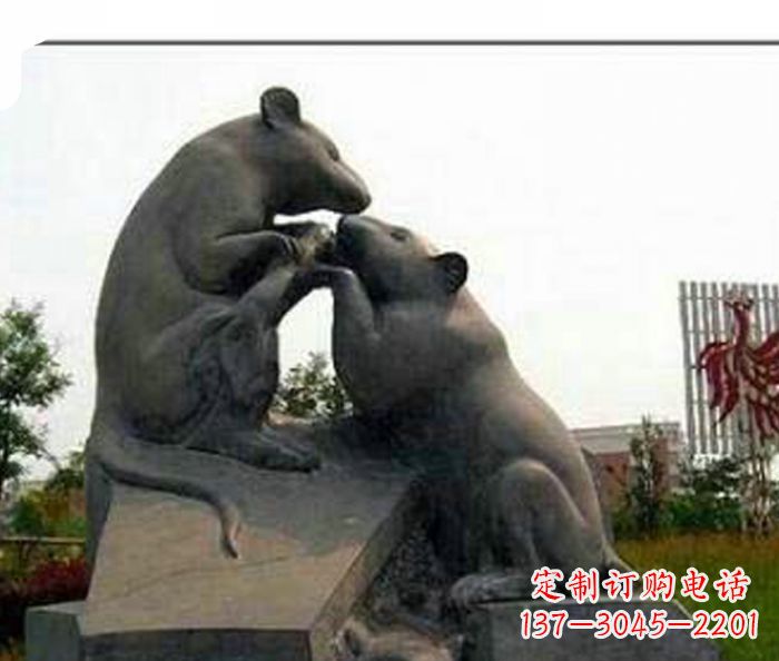 山西精美的老鼠石雕,让你拥有不一样的家居装饰