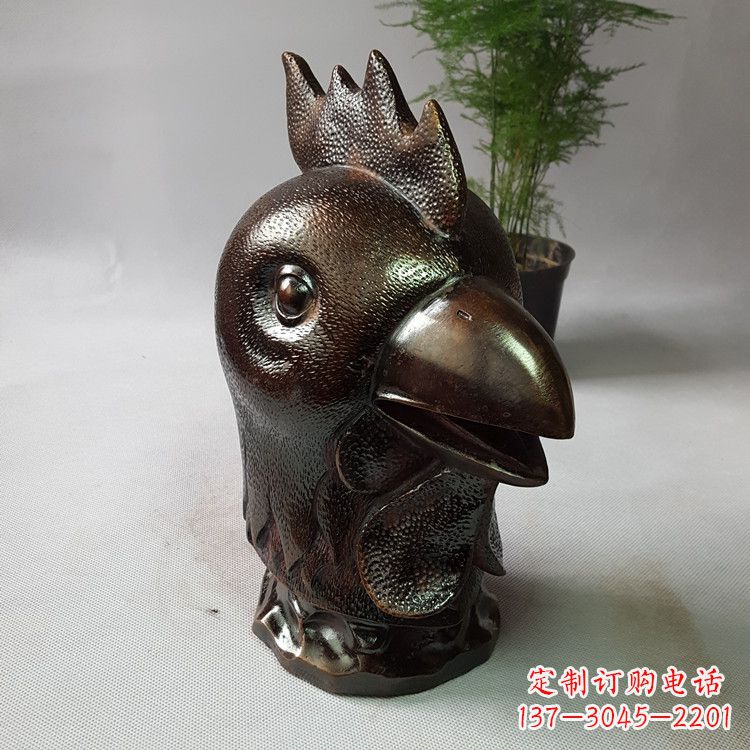 山西生肖鸡铸铜兽首