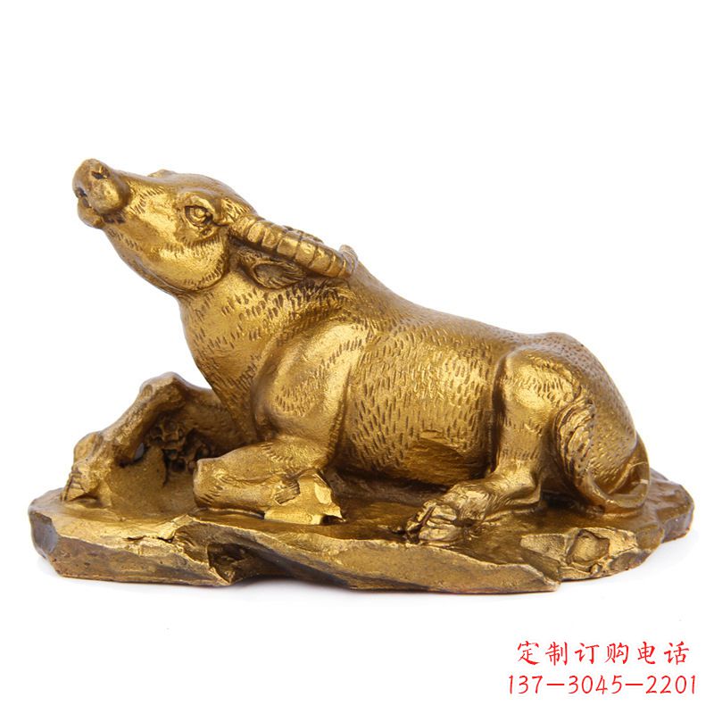 山西优雅高贵的铸铜牛雕塑