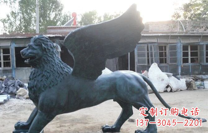 山西马可飞狮雕塑,完美展现古典风采