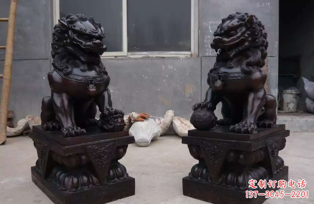 山西中领雕塑狮子雕塑,超精致的铜雕艺术