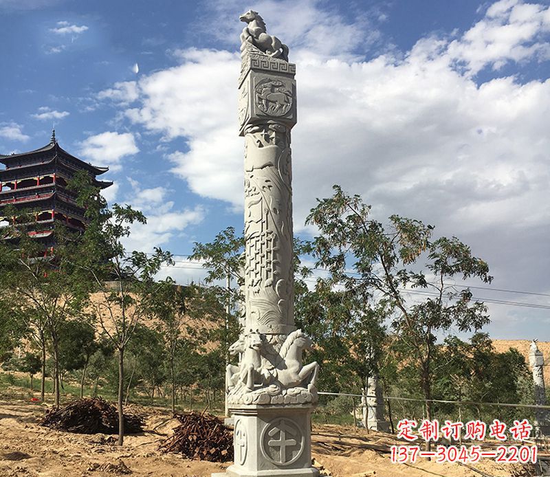 山西十二生肖午马柱石雕,深刻铭刻你的特殊瞬间
