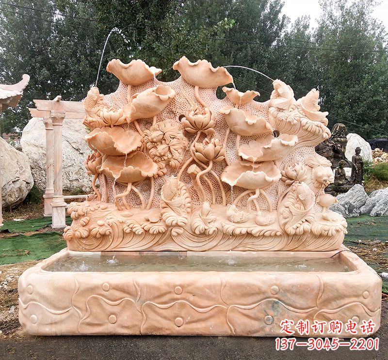 山西汇聚自然艺术的石材喷泉雕塑