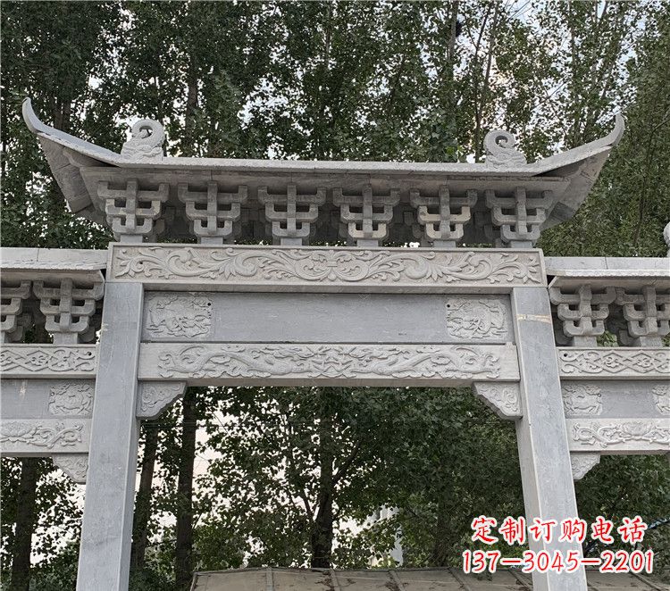 山西石材石雕牌坊