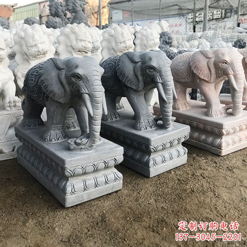 山西中领雕塑:精美大象雕塑