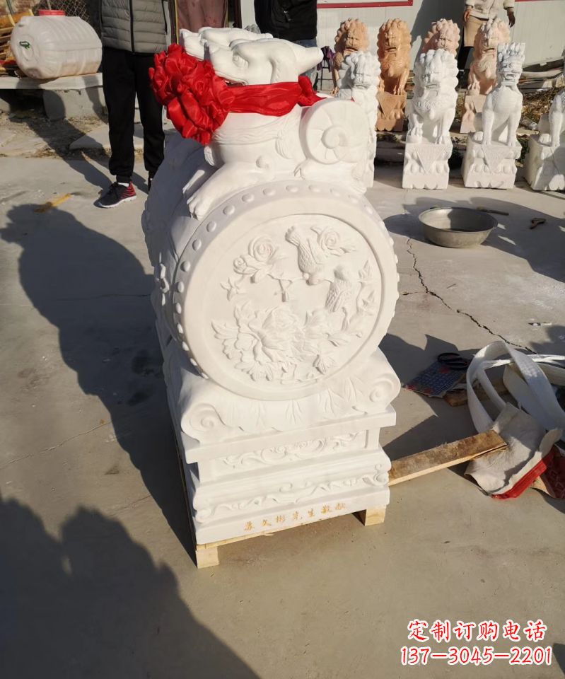 山西中领雕塑出品:石雕招财大象雕塑