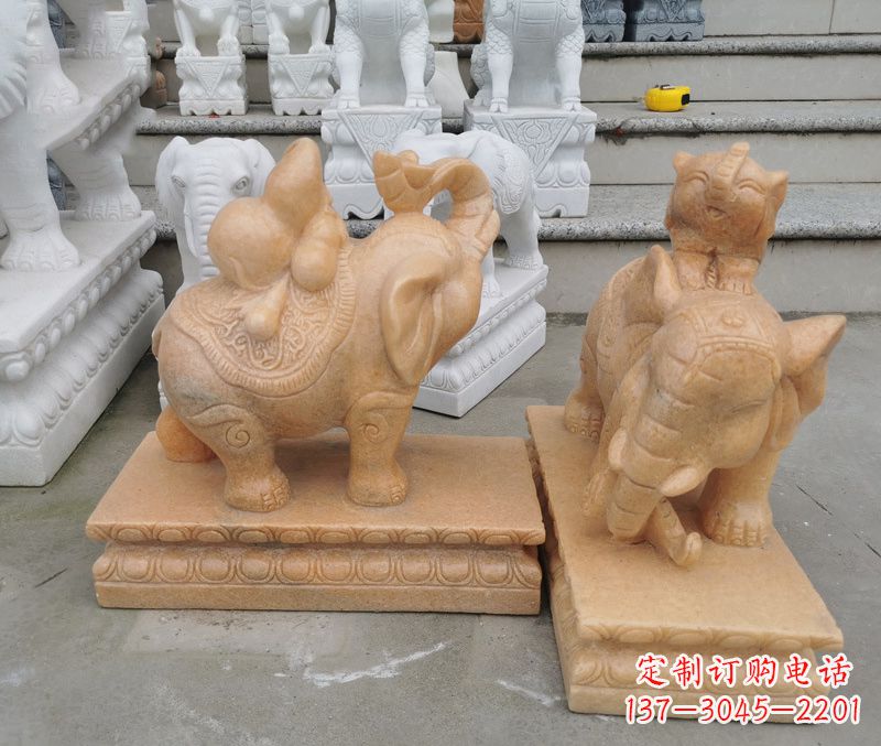 山西完美还原静谧大象雕塑