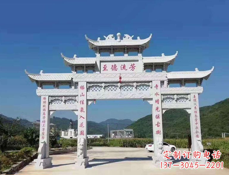 山西匠心制作,精致牌坊雕塑