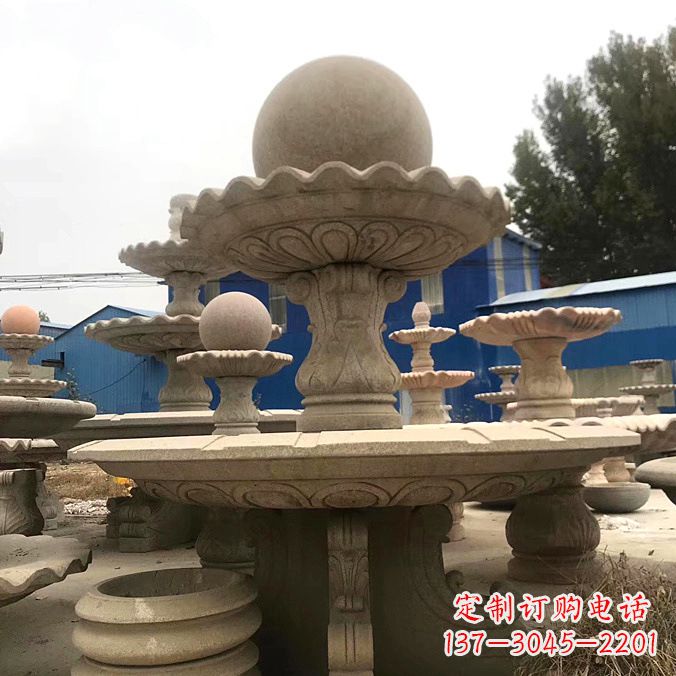 山西拥有祥和之美的玉石风水球雕塑