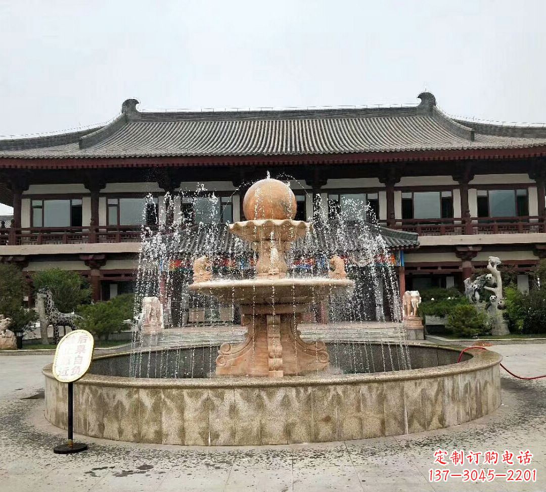 山西中领雕塑手工定制风水球雕塑