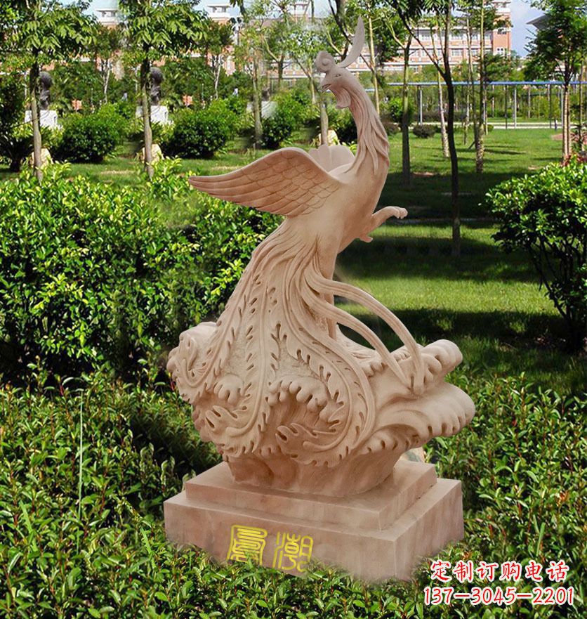 山西雕刻凤凰传递祥瑞祝福