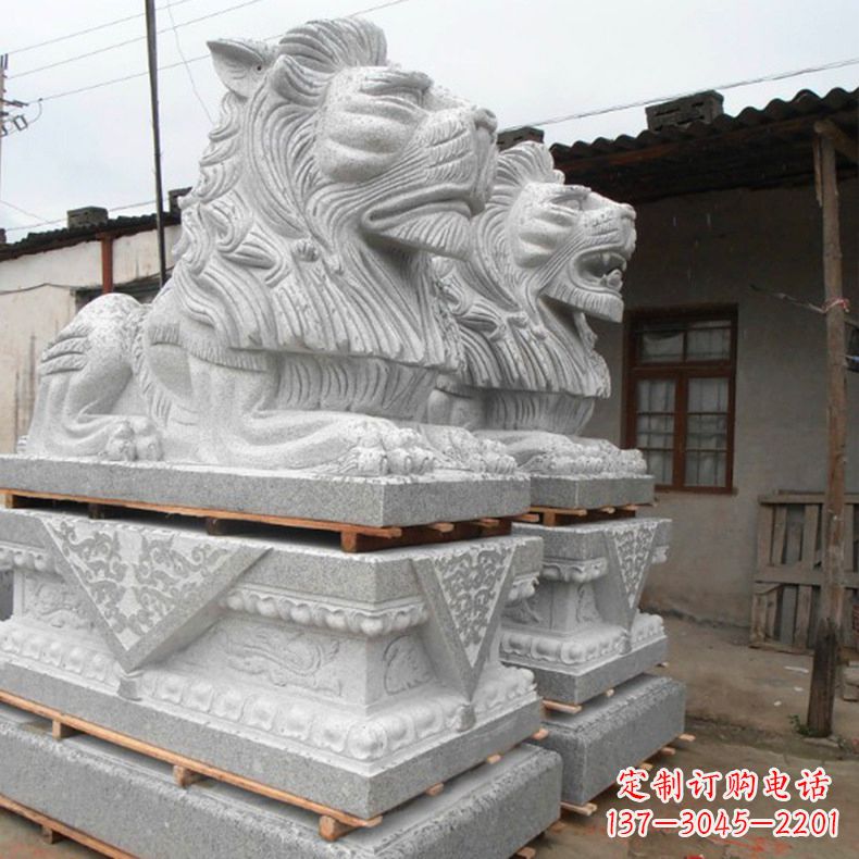 山西港币狮子雕塑,华丽展现华夏气势