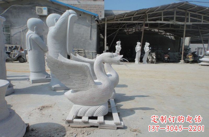 山西中领雕塑:独具特色的天鹅喷水雕塑