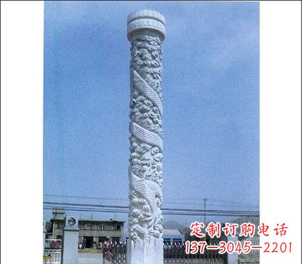 山西中领雕塑厂家-优质定制龙柱石雕