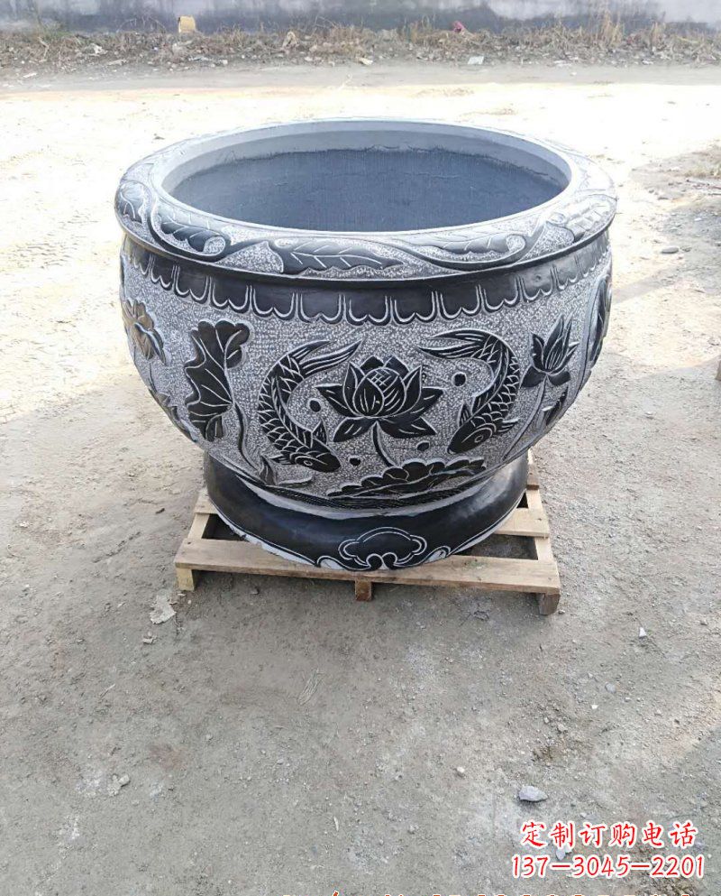 山西独特雕花盆,精美别致的家庭装饰