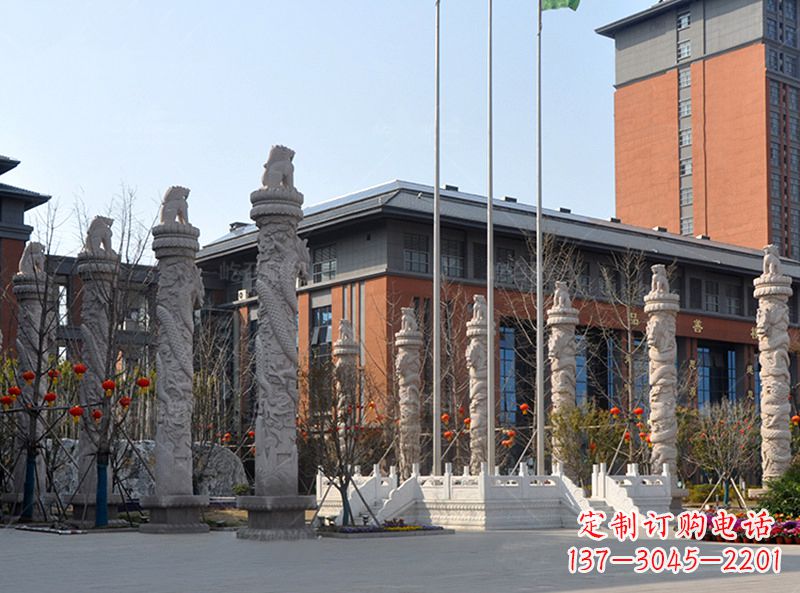 山西石雕华表柱-企业政务部门广场景观装饰柱
