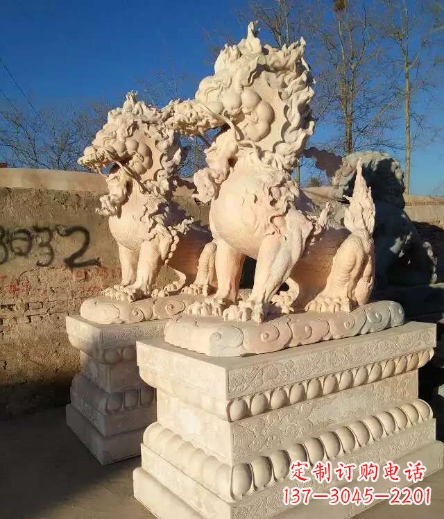 山西完美的石雕-麒麟雕塑