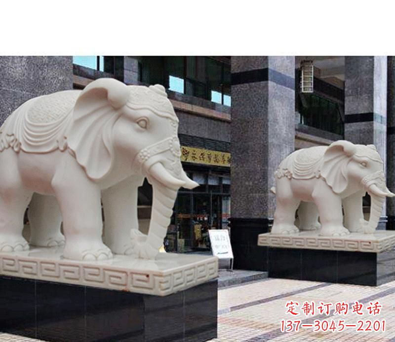 山西最佳选择——石雕酒店大象雕塑