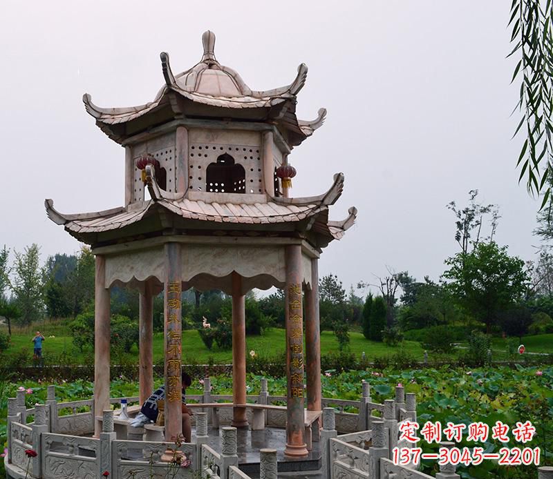 山西石雕凉亭景观雕塑