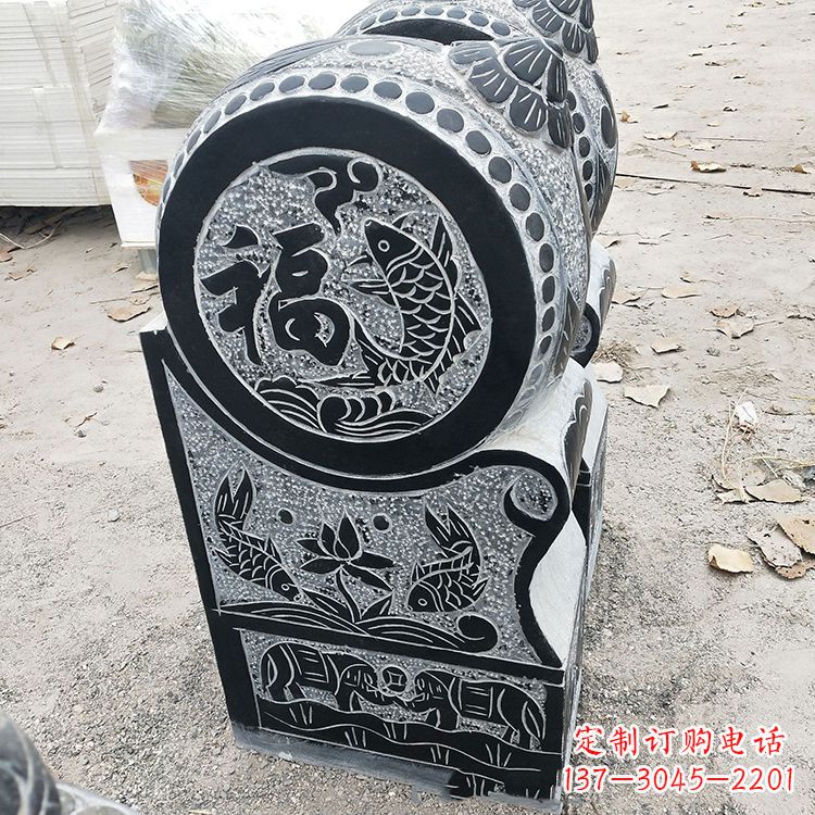 山西青石门墩雕塑,让您的家居典雅自有格调