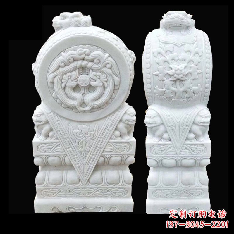 山西石雕门墩石鼓摆件
