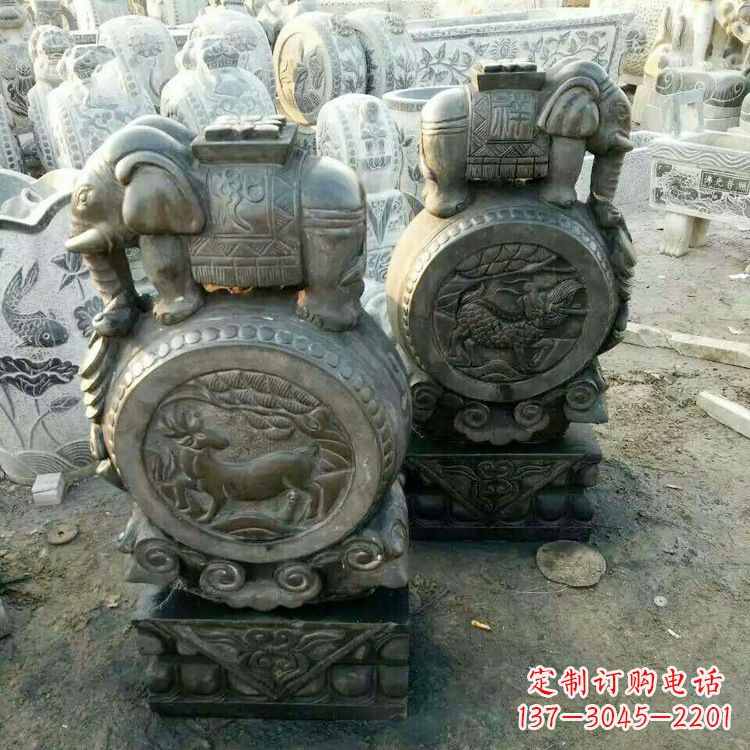 山西高品质石雕门墩石雕雕塑,打造优雅大气的家居空间