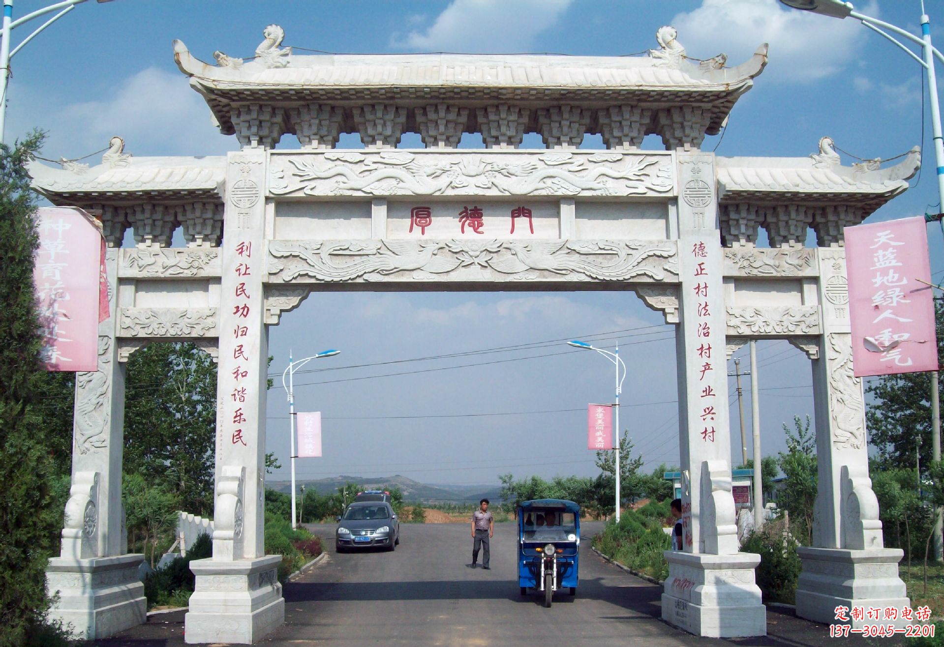 山西专业定制门楼雕塑打造个性空间